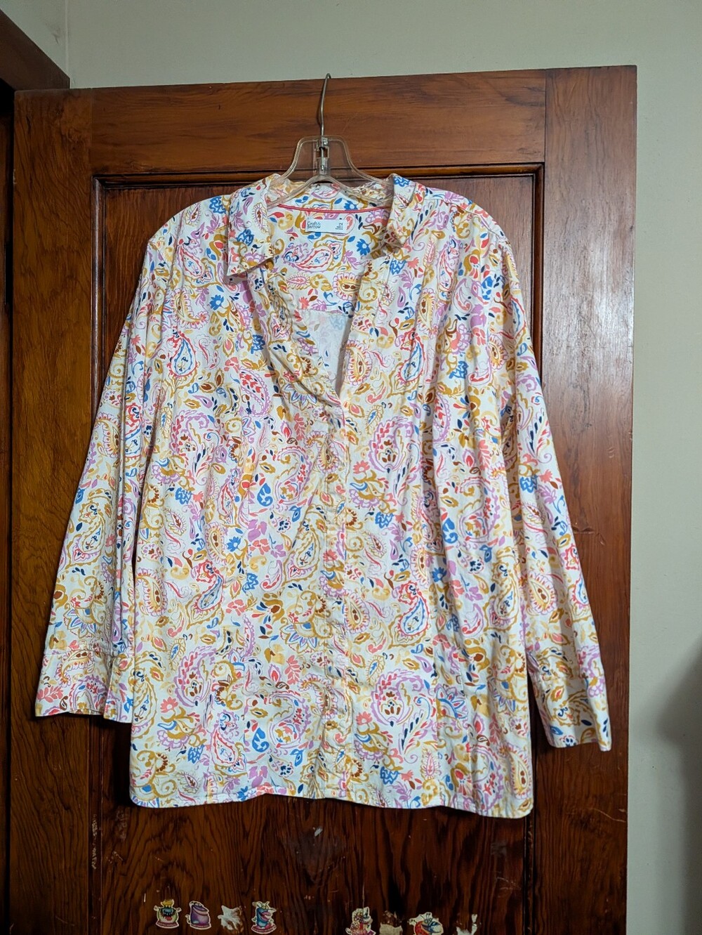 croft & barrow Multi-Color Paisley Button-Front Shirt